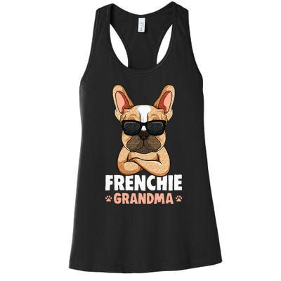 Frenchie Grandma French Bulldog Dog Women Women's Racerback Tank