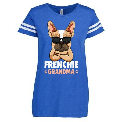 Frenchie Grandma French Bulldog Dog Women Enza Ladies Jersey Football T-Shirt