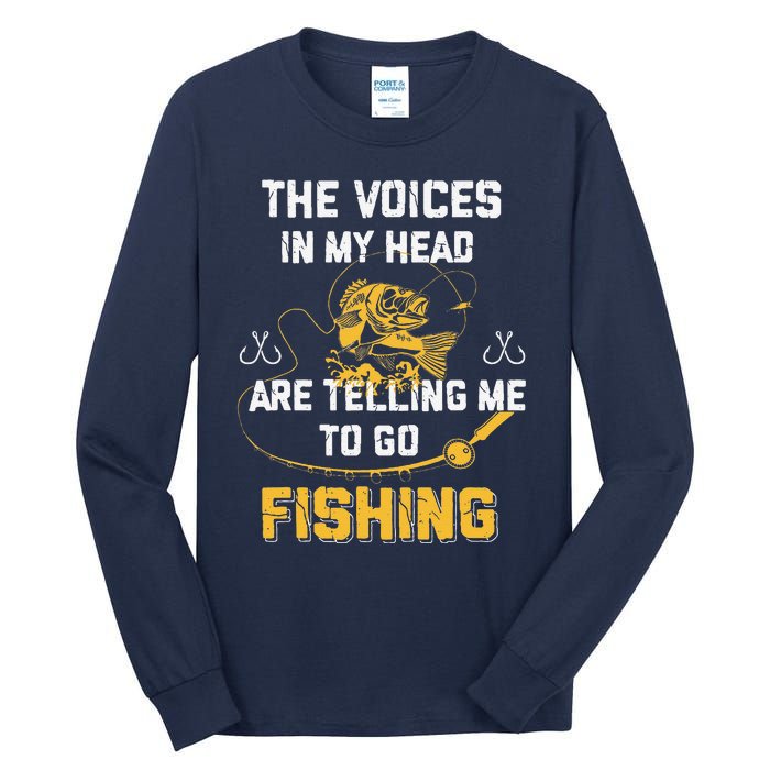 Fishing Gifts Funny Fisherman Tall Long Sleeve T-Shirt