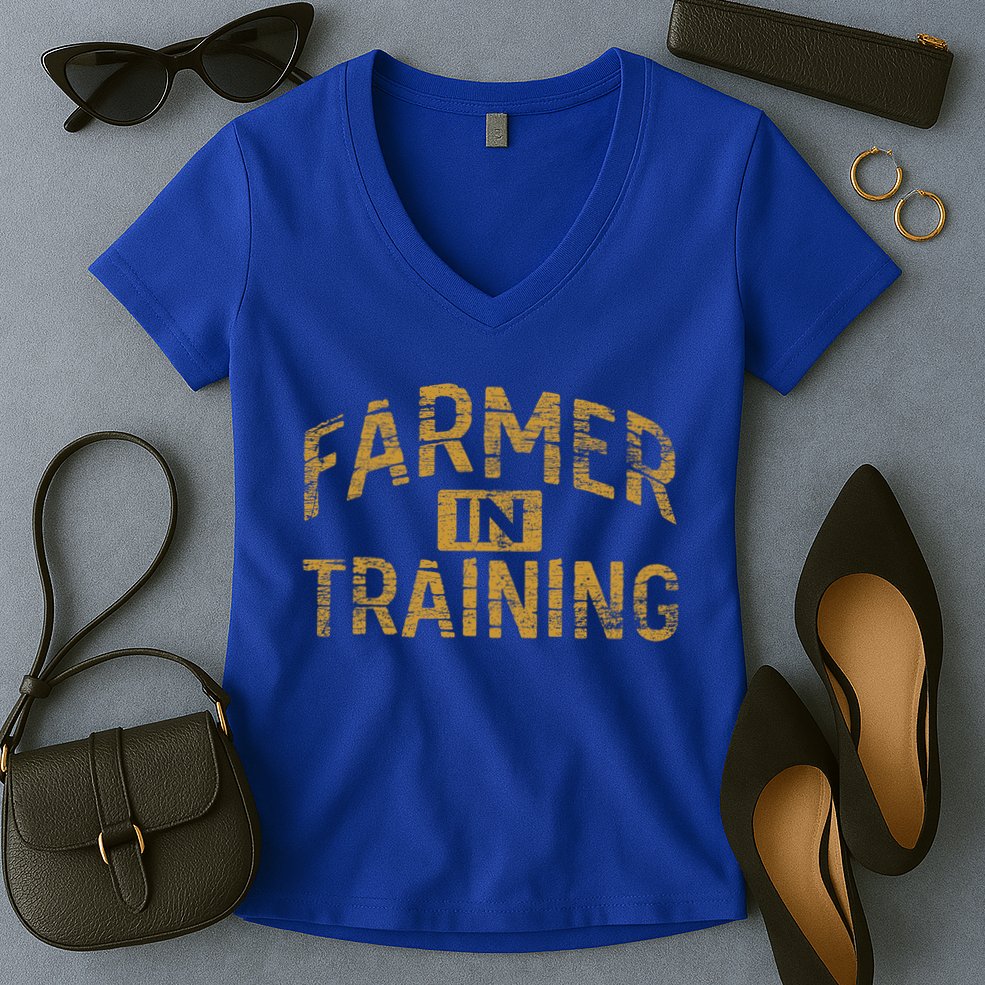 Farm Gift Farming Lover Future Farmer Gift Women's V-Neck T-Shirt