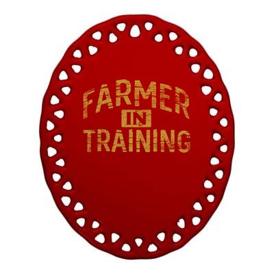 Farm Gift Farming Lover Future Farmer Gift Ceramic Oval Ornament