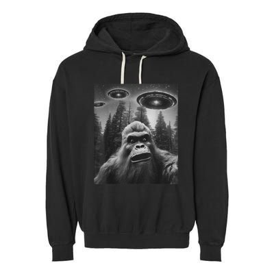 Funny Graphic For Bigfoot Sasquatch Alien Ufo Garment-Dyed Fleece Hoodie