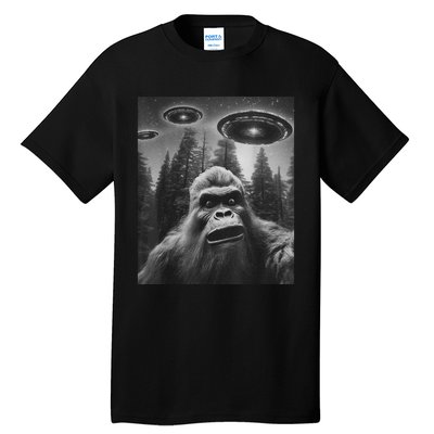 Funny Graphic For Bigfoot Sasquatch Alien Ufo Tall T-Shirt