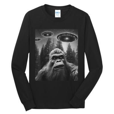 Funny Graphic For Bigfoot Sasquatch Alien Ufo Tall Long Sleeve T-Shirt