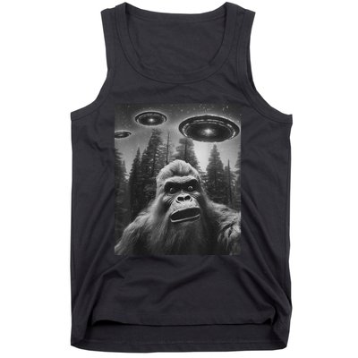 Funny Graphic For Bigfoot Sasquatch Alien Ufo Tank Top