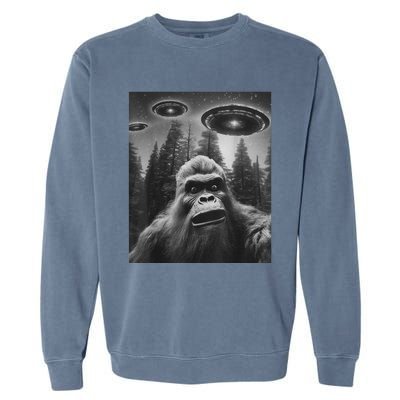 Funny Graphic For Bigfoot Sasquatch Alien Ufo Garment-Dyed Sweatshirt