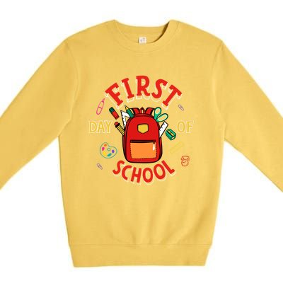 Funny Gift First Day Of School Gift Premium Crewneck Sweatshirt