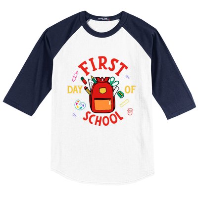 Funny Gift First Day Of School Gift Baseball Sleeve Shirt