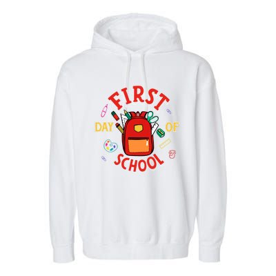 Funny Gift First Day Of School Gift Garment-Dyed Fleece Hoodie