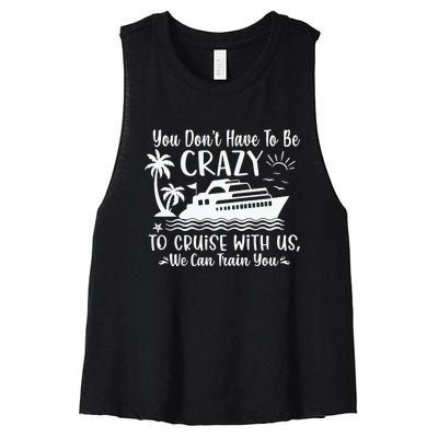 Funny Group Family Cruise Matching Women's Racerback Cropped Tank