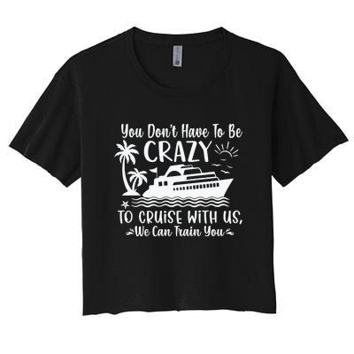 Funny Group Family Cruise Matching Women's Crop Top Tee