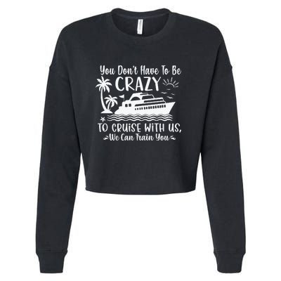 Funny Group Family Cruise Matching Cropped Pullover Crew