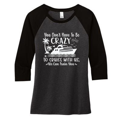 Funny Group Family Cruise Matching Women's Tri-Blend 3/4-Sleeve Raglan Shirt