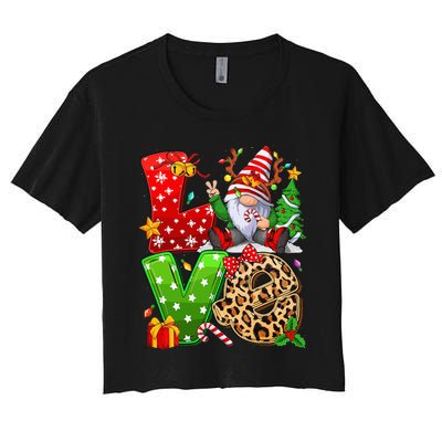 Festive Gnome Family Holiday Decor Women's Crop Top Tee