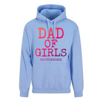 Father Gift From Daughters Funny Dad Of #Outnumbered Cool Gift Unisex Surf Hoodie