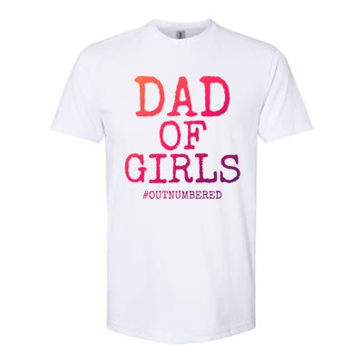 Father Gift From Daughters Funny Dad Of #Outnumbered Cool Gift Softstyle CVC T-Shirt