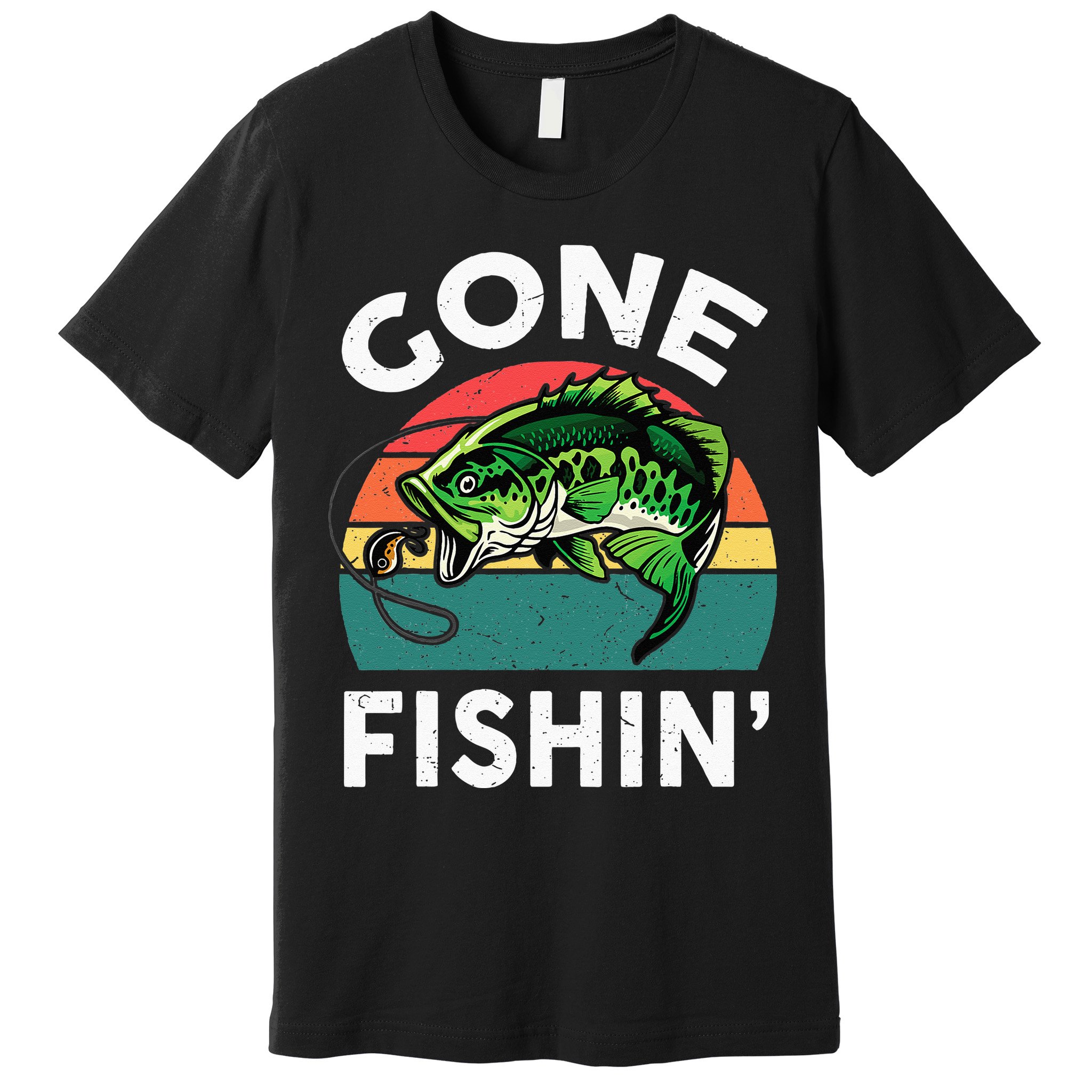 Funny Gone Fishing Bass Fish Premium T-Shirt