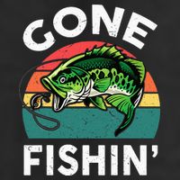 Funny Gone Fishing Bass Fish Hat