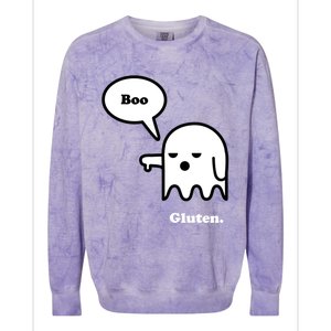 Funny Gluten Free Clothing Halloween Ghost Boo I Hate Gluten Gift Colorblast Crewneck Sweatshirt