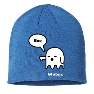 Funny Gluten Free Clothing Halloween Ghost Boo I Hate Gluten Gift Sustainable Beanie