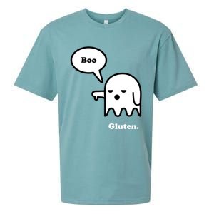 Funny Gluten Free Clothing Halloween Ghost Boo I Hate Gluten Gift Sueded Cloud Jersey T-Shirt