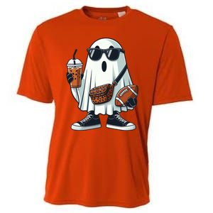 Funny Ghost Football Boo Coffee Halloween Gift Cooling Performance Crew T-Shirt