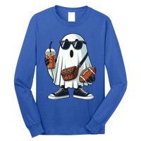 Funny Ghost Football Boo Coffee Halloween Gift Long Sleeve Shirt