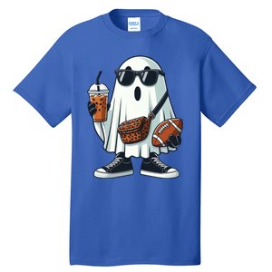 Funny Ghost Football Boo Coffee Halloween Gift Tall T-Shirt