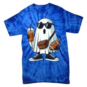 Funny Ghost Football Boo Coffee Halloween Gift Tie-Dye T-Shirt