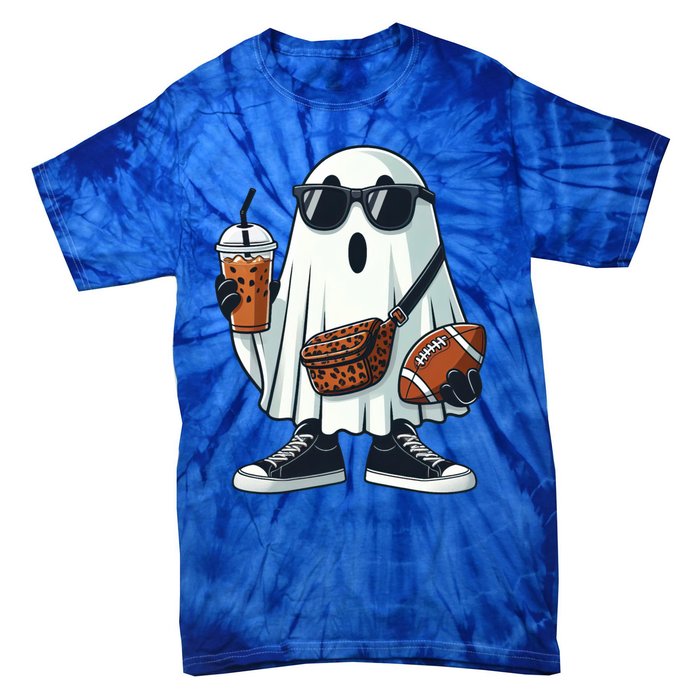 Funny Ghost Football Boo Coffee Halloween Gift Tie-Dye T-Shirt