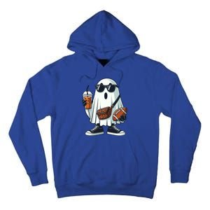 Funny Ghost Football Boo Coffee Halloween Gift Tall Hoodie