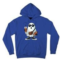 Funny Ghost Football Boo Coffee Halloween Gift Tall Hoodie