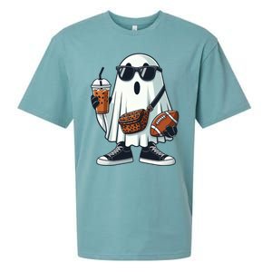 Funny Ghost Football Boo Coffee Halloween Gift Sueded Cloud Jersey T-Shirt