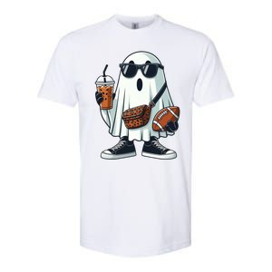 Funny Ghost Football Boo Coffee Halloween Gift Softstyle CVC T-Shirt