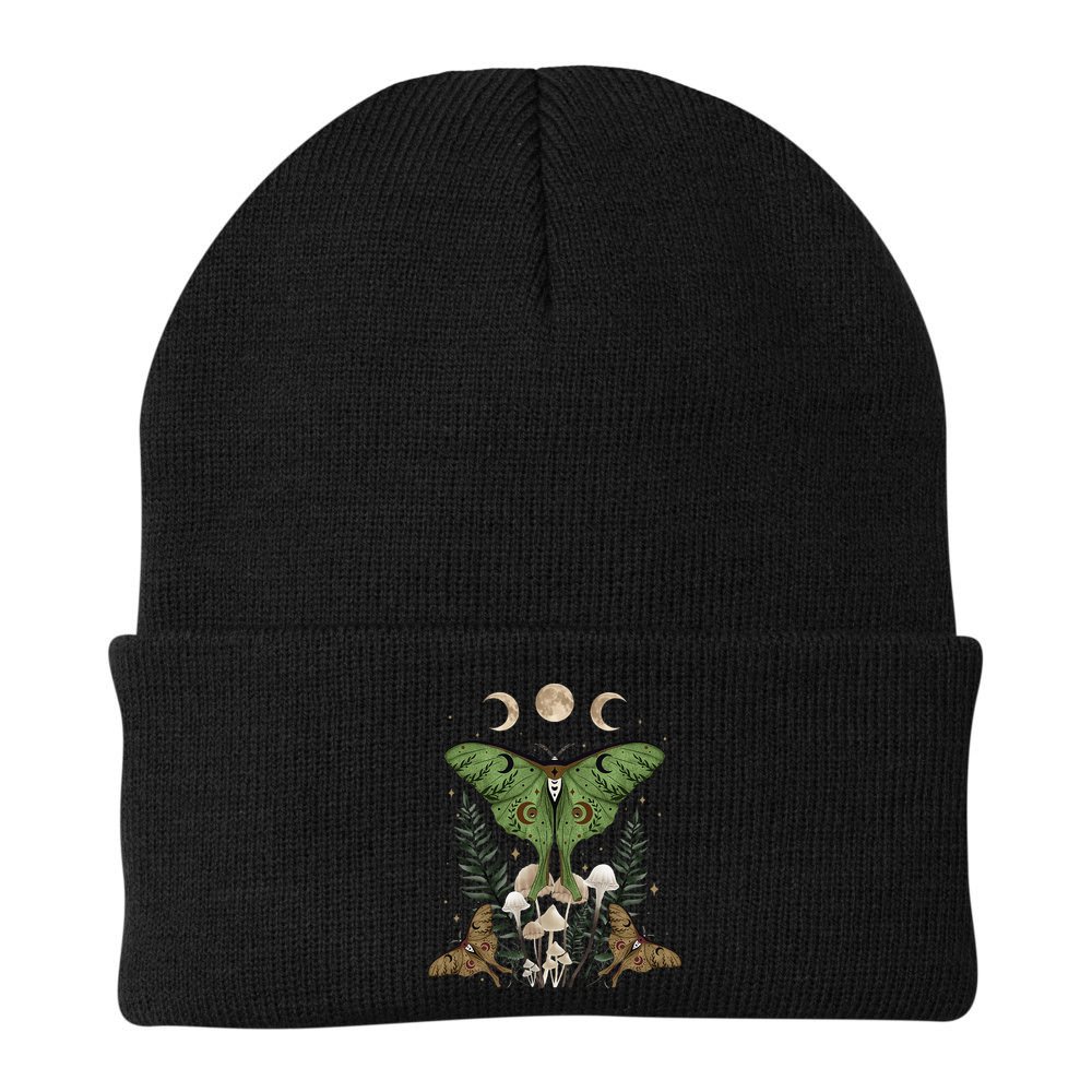 Fairy Grunge Fairycore Aesthetic Goth Luna Moth Mushroom Beanie