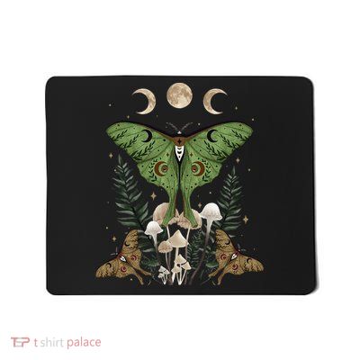 Fairy Grunge Fairycore Aesthetic Goth Luna Moth Mushroom Mousepad