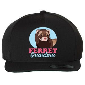 Ferret Grandma Ferrets Owner Ferret Wool Snapback Cap