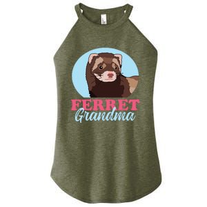 Ferret Grandma Ferrets Owner Ferret Women’s Perfect Tri Rocker Tank