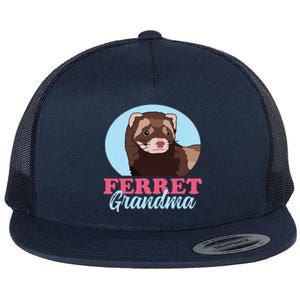 Ferret Grandma Ferrets Owner Ferret Flat Bill Trucker Hat