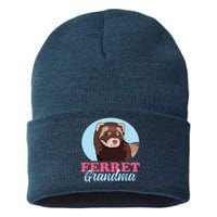 Ferret Grandma Ferrets Owner Ferret Sustainable Knit Beanie