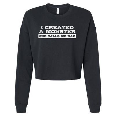 Funny Gift for Dad from Daughter First Father's Day Cropped Pullover Crew