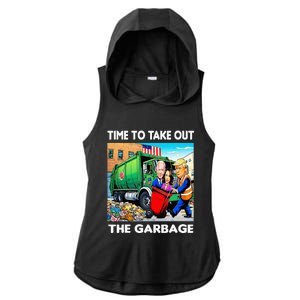 Funny Garbage For Trump 2024 Time To Take Out The Garbage Ladies PosiCharge Tri-Blend Wicking Draft Hoodie Tank