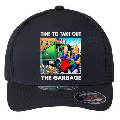 Funny Garbage For Trump 2024 Time To Take Out The Garbage Flexfit Unipanel Trucker Cap