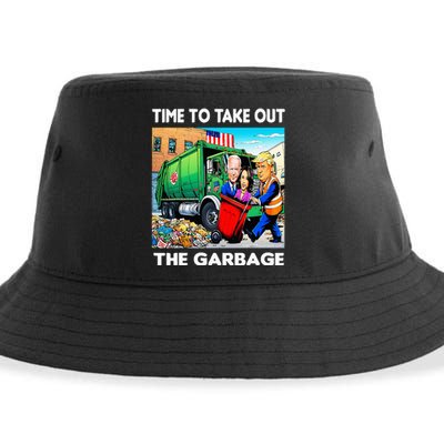 Funny Garbage For Trump 2024 Time To Take Out The Garbage Sustainable Bucket Hat