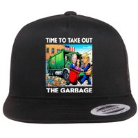 Funny Garbage For Trump 2024 Time To Take Out The Garbage Flat Bill Trucker Hat