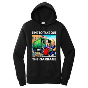 Funny Garbage For Trump 2024 Time To Take Out The Garbage Women's Pullover Hoodie