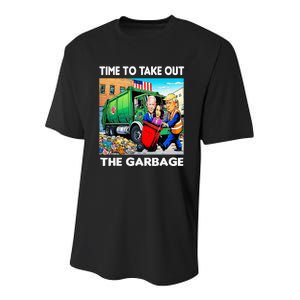 Funny Garbage For Trump 2024 Time To Take Out The Garbage Youth Performance Sprint T-Shirt