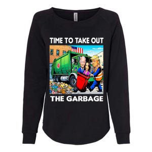 Funny Garbage For Trump 2024 Time To Take Out The Garbage Womens California Wash Sweatshirt