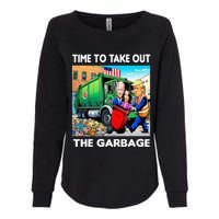 Funny Garbage For Trump 2024 Time To Take Out The Garbage Womens California Wash Sweatshirt