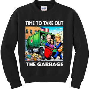 Funny Garbage For Trump 2024 Time To Take Out The Garbage Kids Sweatshirt